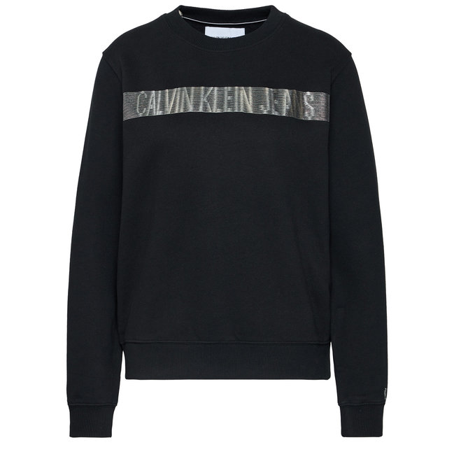 Módní Metallic Logo Mikina, Černá barva, 2021, 2020