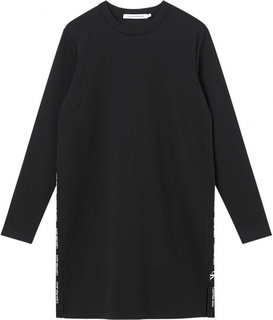 Calvin Klein Jeans – Side repeat šaty, Černá barva