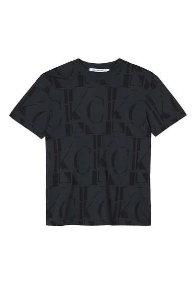 Logo aop triko – Calvin Klein Jeans, Černá, Šedá barva Muži