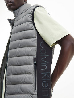 Luxusní Recycled logo vesta, Šedá barva, S, M, L, XL, XXL