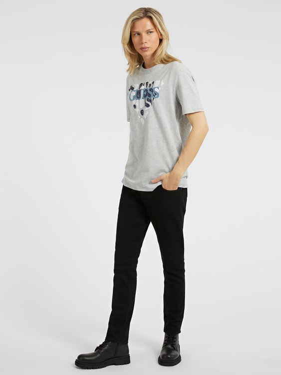 Módní Blurri triko, Šedá barva, 2023