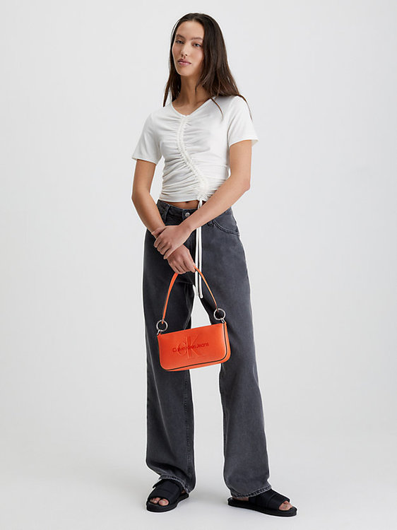 Sculpted kabelka Červená barva Ženy