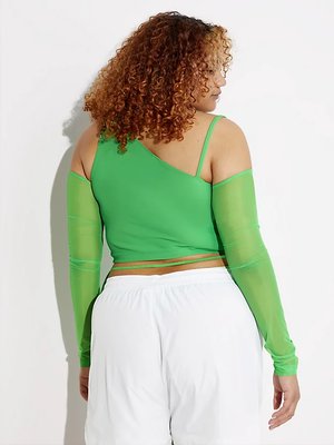 Mesh top – Calvin Klein Jeans, Zelená barva Ženy