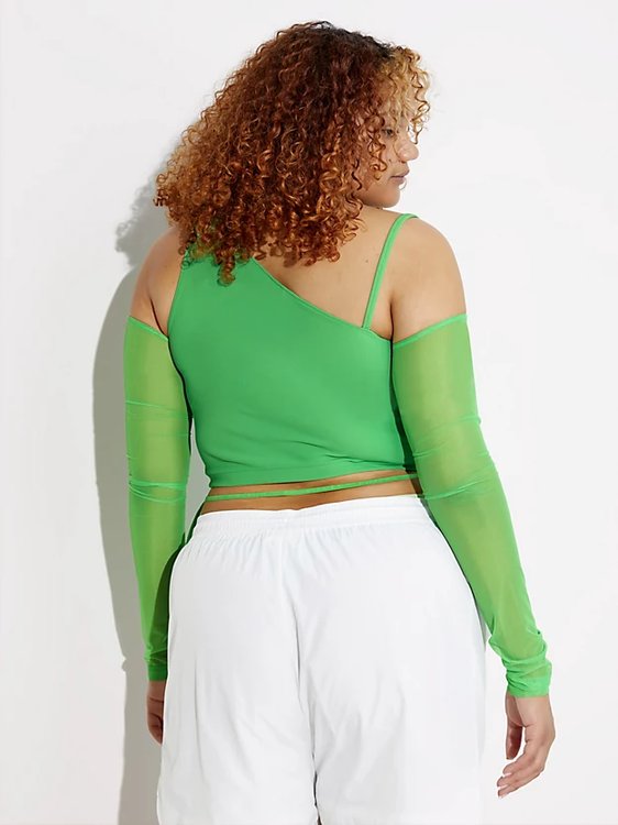 Mesh top – Calvin Klein Jeans, Zelená barva Ženy