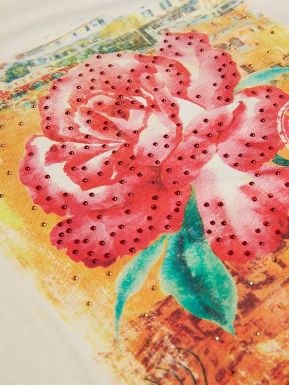 Positano Rose triko Bílá barva Ženy