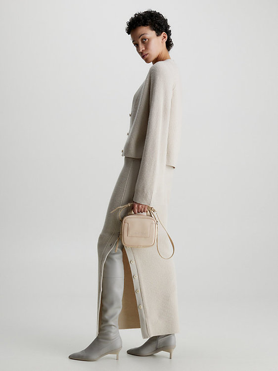 Set Camera kabelka Krémová barva Ženy