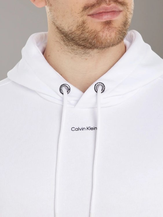 Módní Nano Logo Cotton mikina, Bílá barva, 2024