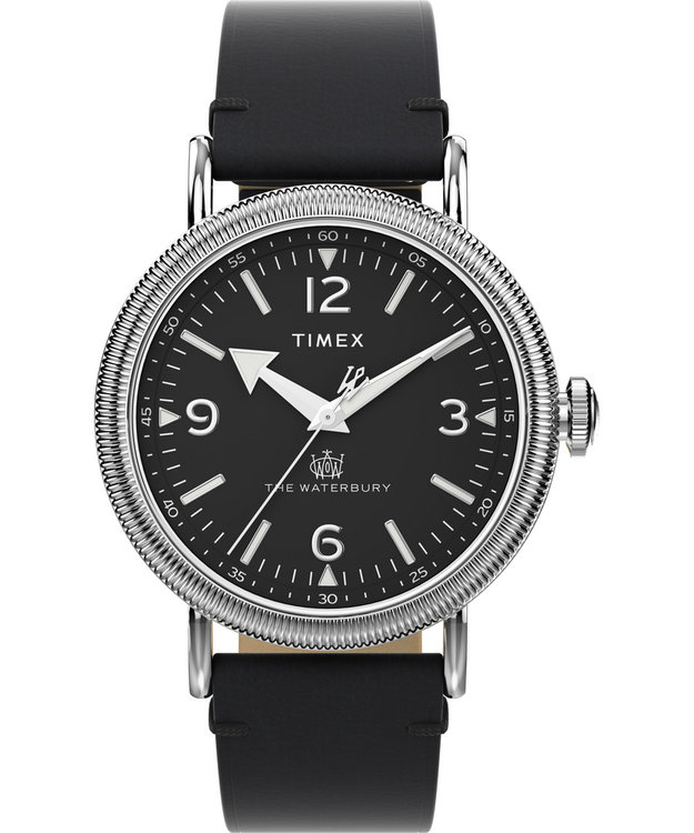 TIMEX – Waterbury hodinky, Černá, Stříbrná barva