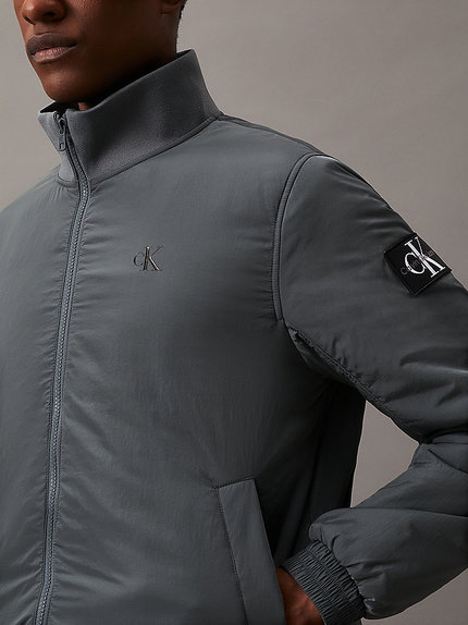 Módní Padded Harrington bunda, Šedá barva, 2024