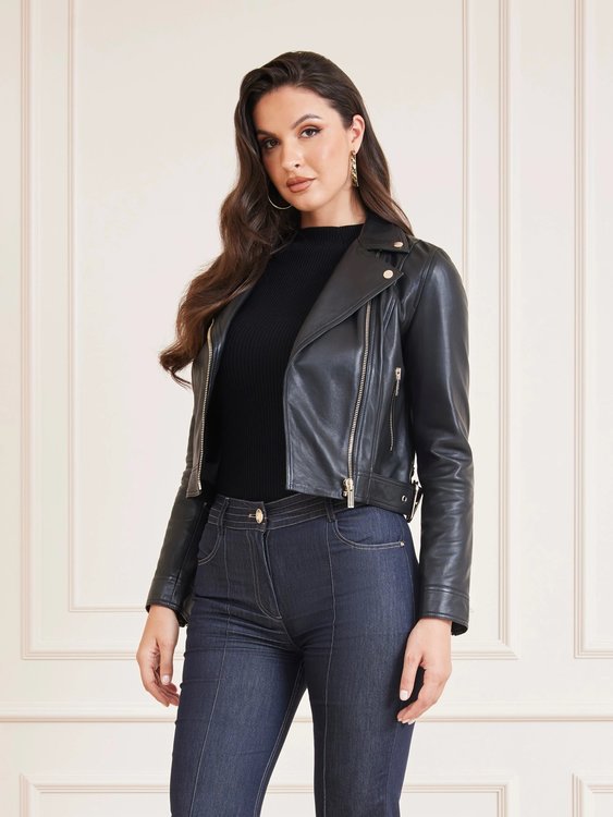 Marciano – Luana kožená bunda, Černá barva