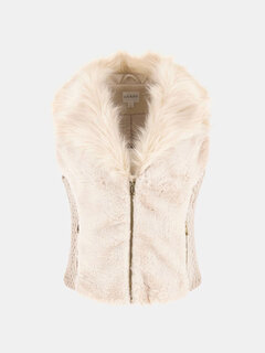 Amari Faux Fur vesta Béžová barva Ženy