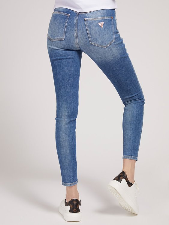 Skinny fit jeans Modrá barva Ženy