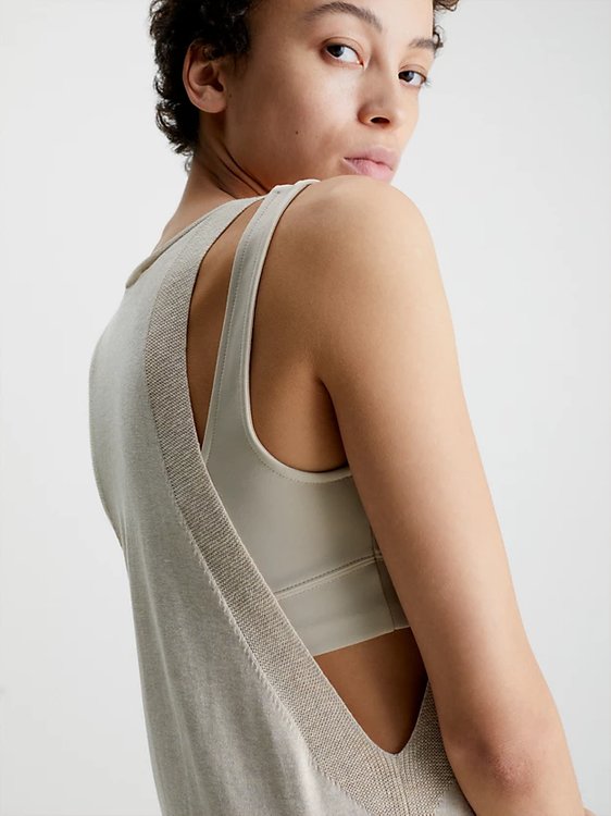 Módní Silk Tank šaty, Krémová barva, 2023