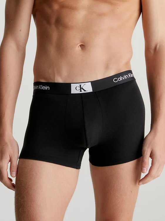 CK 96 Cotton boxery 3ks – Calvin Klein Underwear, Černá, Zelená barva Muži