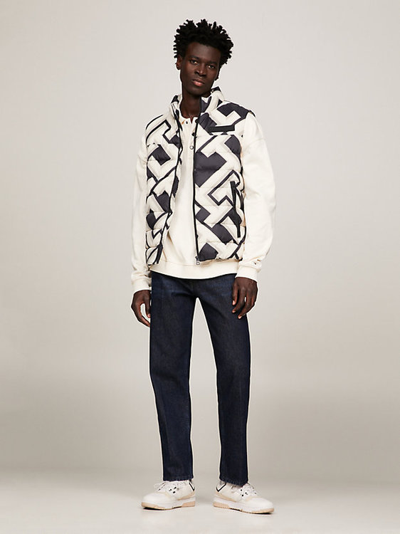 TH Warm Monogram New York bunda – Tommy Hilfiger, Bílá, Černá barva Muži