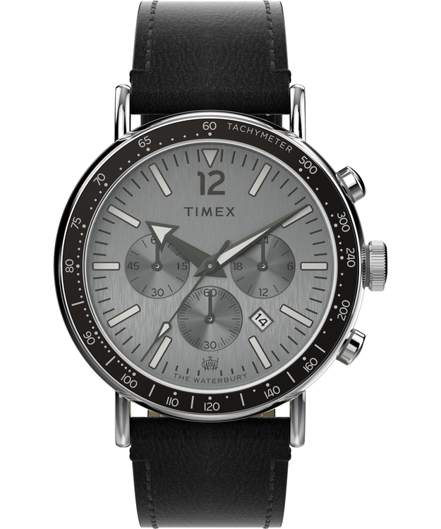TIMEX – Waterbury hodinky, Černá, Stříbrná barva