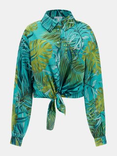 Luxusní Cindy košile, Modrá, Zelená barva, XS, S, M, L