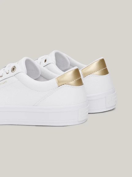 Módní Essential Vulc Leather tenisky, Bílá, Zlatá barva, 2024