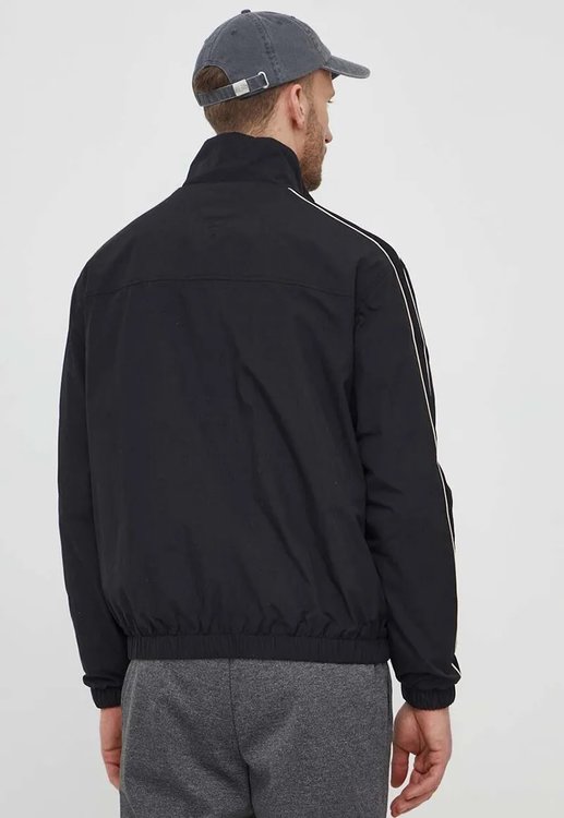 Módní Stripe Track bunda, Černá barva, 2024
