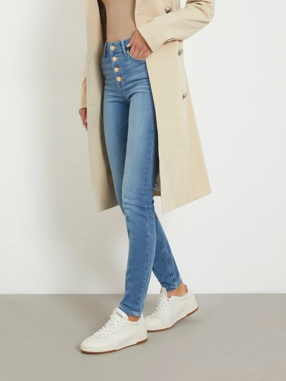 GUESS – 1981 Exposed Button jeans, Modrá barva