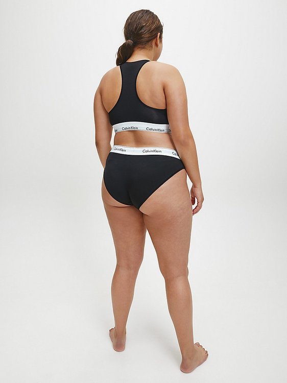 Módní Bikiny Brief Kalhotky, Černá barva, BASIC