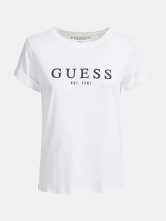 Guess – Logo triko, Bílá barva 2