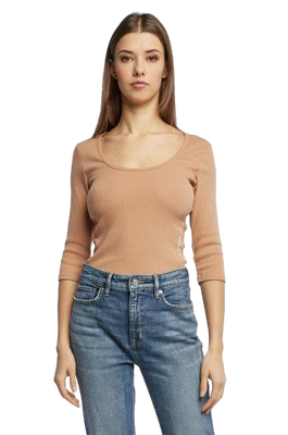 Luxusní Logo tričko, Béžová, Hnědá barva, XS, S, M, L