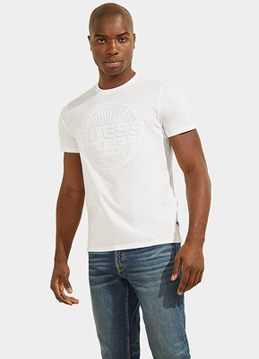 Guess – Subway tričko, Bílá barva