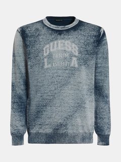 Mason printed svetr – Guess, Modrá barva Muži 1