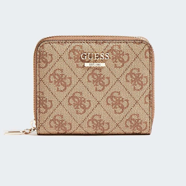Guess – Zadie logo peněženka, Hnědá barva