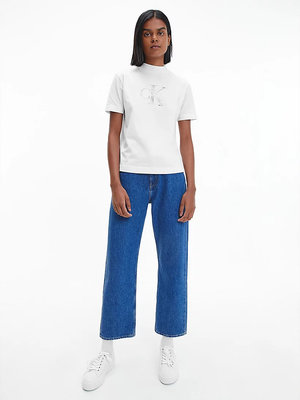 Metallic triko – Calvin Klein Jeans, Bílá barva Ženy