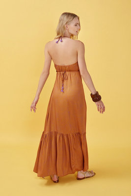 Luxusní Avanti šaty, Bronzová, Hnědá barva, 38(XS), 40(S), 42(M)