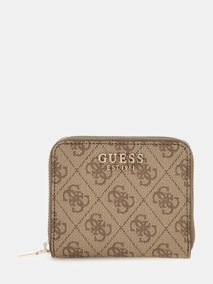 GUESS – Laurel malá peněženka, Béžová barva