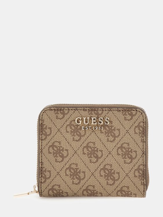 GUESS – Laurel malá peněženka, Béžová barva