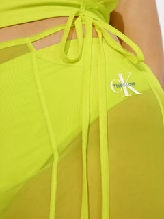 Žlutá barva, Tie Detail Mesh kalhoty