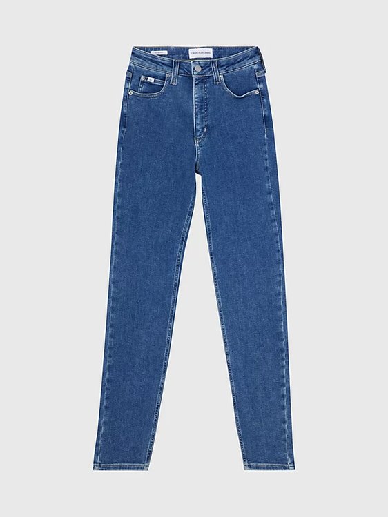 High Rise Skinny jeany Modrá barva Ženy