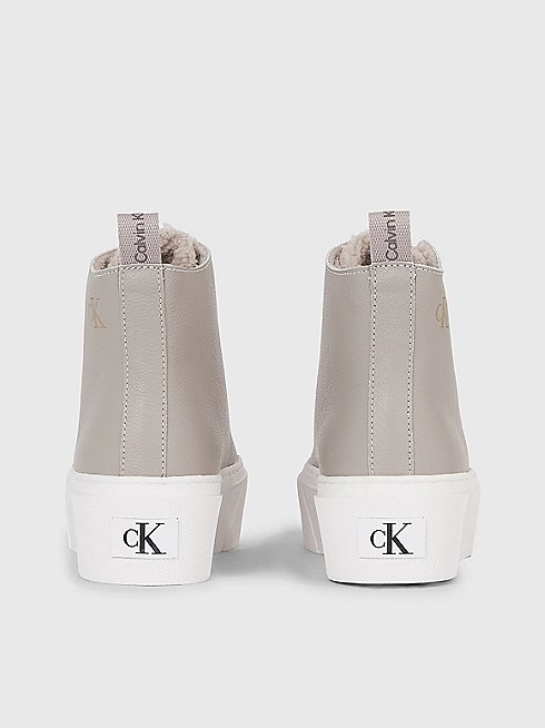 Luxusní Flatform kotníková obuv, Šedá barva, 38, 40