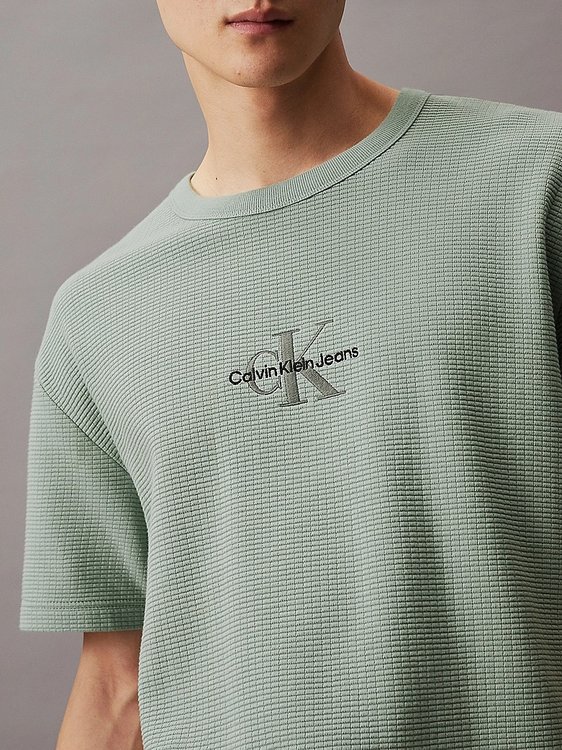 Módní City Grid triko, Šedá, Zelená barva, 2024