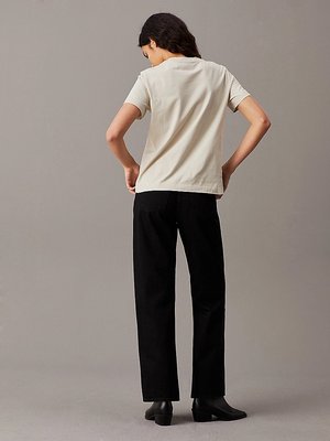 Woven Label triko – Calvin Klein Jeans, Béžová barva Ženy