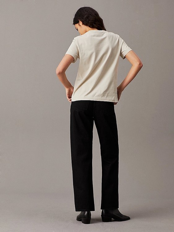 Woven Label triko – Calvin Klein Jeans, Béžová barva Ženy