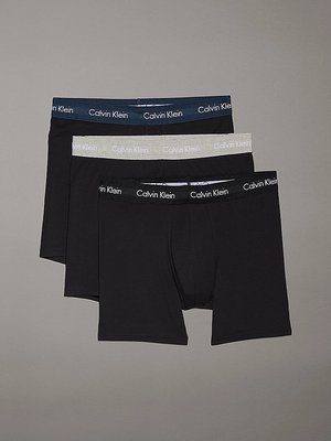Calvin Klein Underwear – Cotton Stretch boxery 3ks, Černá barva