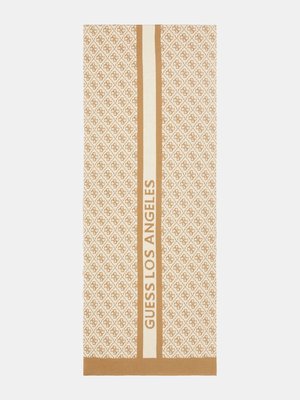 GUESS – Sevyn 4G Logo šála, Krémová barva