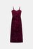 Velvet slip dress Červená barva Ženy