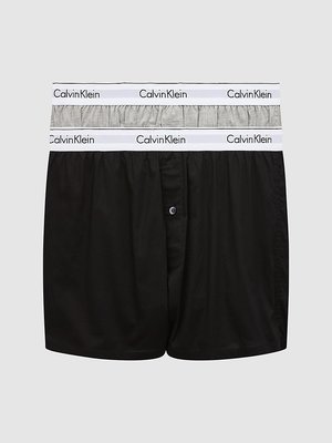 Calvin Klein Underwear – Modern Cotton trenky 2ks, Černá, Šedá barva