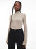 Rib mock rolák – Calvin Klein Jeans, Béžová barva Ženy