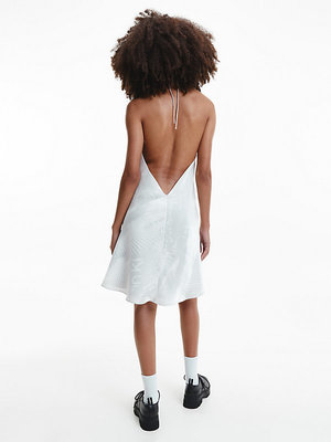 Slip šaty – Calvin Klein Jeans, Bílá, Šedá barva Ženy