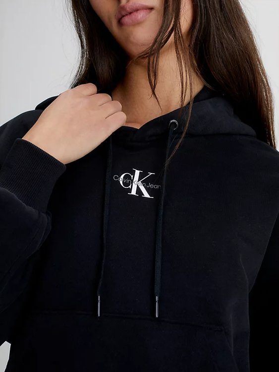 Luxusní Micro Monologo mikina, Černá barva, XS, M, L