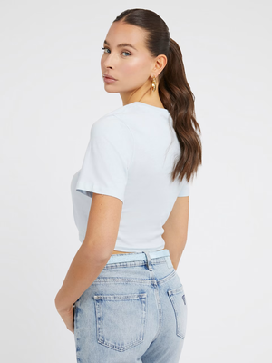 Piercing triko – GUESS, Modrá barva Ženy