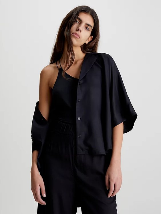 Calvin Klein Swimwear – Core Lifestyle košile, Černá barva