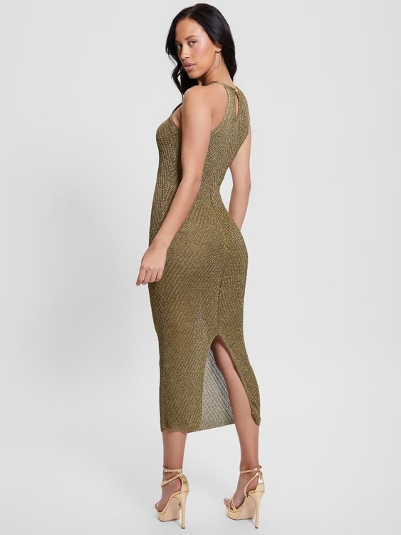 Alexie šaty – GUESS, Bronzová barva Ženy